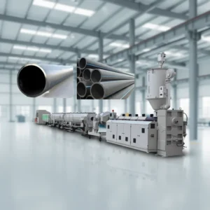 HDPE LDPE PE PP Twin Screw Pipe Production Line PLC Pump Gearbox Motor 80kW Power Long Service Life Engine Bearing Gear