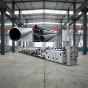 HDPE/LDPE PE Pipe Production Line with Twin Screw Extruder Bearing Motor & Engine