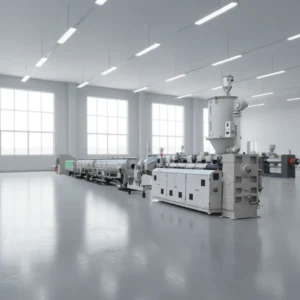 HDPE LDPE Pipe Production Line Twin Extruder Single screw Gearbox PLC Long Service Life Bearing Motor Pump Engine