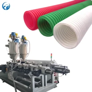 HDPE PVC Double Wall Corrugated Pipe Extrusion Machine Single Screw High Productivity Extruder for Profile Sheet Production