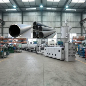 HDPE Pipe Extruder Machine 80kW for 20-1200mm LDPE PE PP Single Screw Long Service Life
