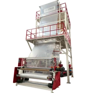 HDPE Plastic Blown Bag Film Extruder Machine Core Component Motor for Producing Blown Film 200kg h Output Two layer 380V