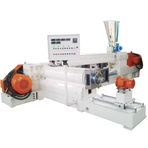 HFFR PVC Cable Material Pellets Extrusion Line Twin Screw Extruder Air Cooling Pelletizer