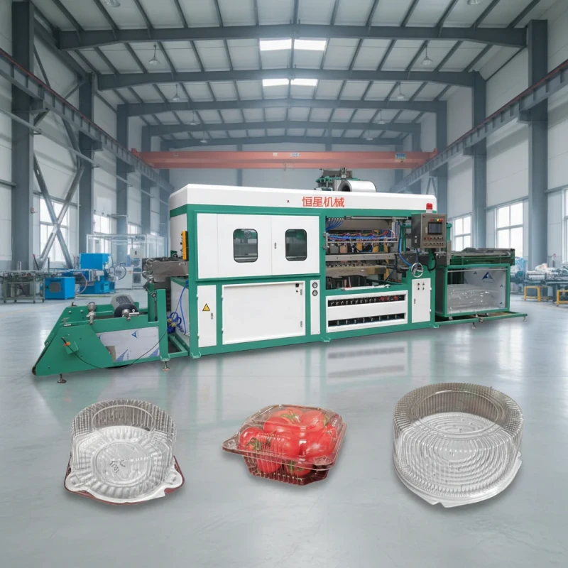 HX-76HD 39KW Automatic PLC Controlled Plastic Blister Vacuum Forming Molding Machine Thermoforming Machine 600/h