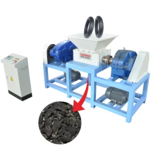 Heavy Duty Industrial Wire Crusher PLC Control Double Shaft Shredder Machine Scrap Car Tires Plastic Metal Tire Shredders