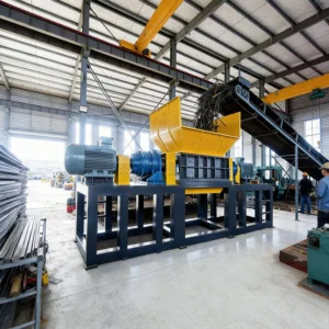 Heavy Duty Metal Shredder Machine for Tires Plastic Drums Wooden Pallets Scrap Metal Industrial Tin Can Shredder Crusher Machine