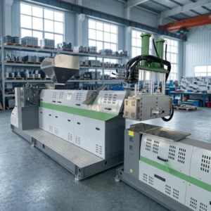 Heavy Duty Single Screw Pelletizer for PP PE Rigid Flakes Hard Material Crush Industrial Recycling