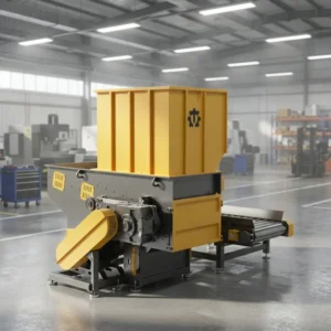 Heavy Duty Single Shaft Shredder for PP Woven Bags Sacks Film Ton Bags Cardboard Wood PC Sheets PVC Pipes Plastic Components
