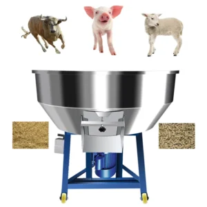 Heavy-Duty Stainless Steel Automatic Feed Mixer for Small Farms Household Use Blends Animal Feed Plastic Granules Compact Design