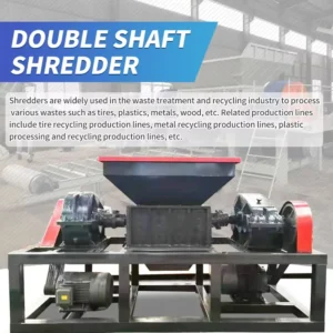 Heavy Duty Twin Double Shaft Shredder Industrial Waste Recycling Crusher for Rubber Plastic Scrap Metal Car Shell