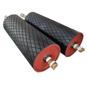 Heavy Duty Wear Resistant Rubber Coated Conveyor Drum for Mining Use