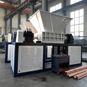 High Capacity Double Shaft Shredder for Municipal Solid Waste Household Plastic Shredder HDPE Pipes