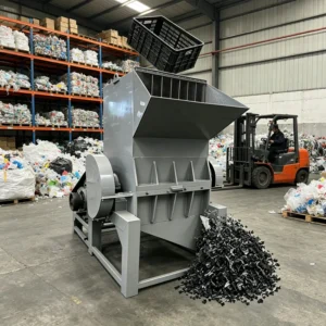 High Capacity Industrial Plastic Shredder Heavy Duty Plastic PET Bottle Recycling Machine for Hard PP PE Film Lump