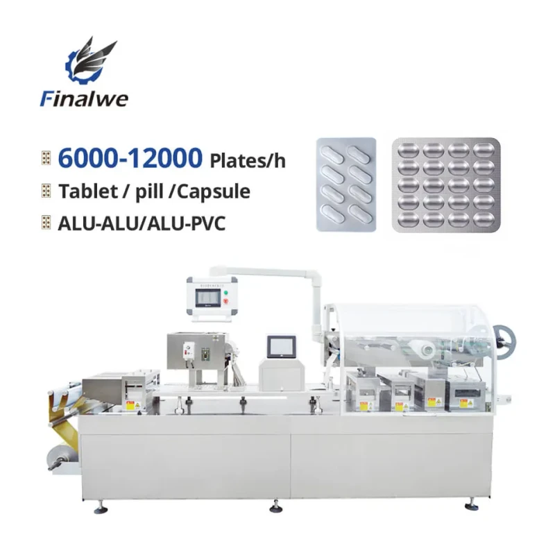 High Efficiency DPP 80 Vertical Tablet Thermoforming Liquid Blisters Packing Machine Electric Motor