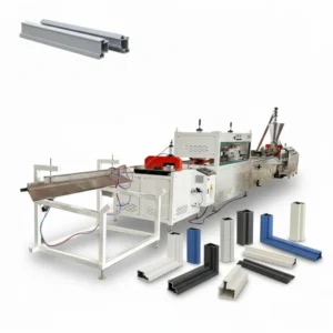 High Efficiency Double Screw PVC PP PE Hollow Profile Extruder Door & Window Frame Production Line