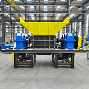High Efficiency Double Shaft Plastic Shredder Pipe Crusher Low Maintenance Waste Shredding Equipment 8 12t/h Capacity