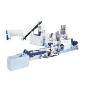 High Efficiency LDPE LLDPE Plastic Pelletizing Machine with Single Screw Extruder Motor PLC Water Ring Cutting