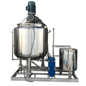 High Efficiency Sanitary Stainless Steel Mixer Double Jacket Agitator Tank Pump Fast Heating Cooling 1000L Beverage Food