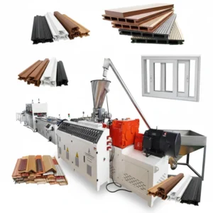 High Efficiency Single Screw Extrusion Machine Pvc Hollow Profile Extruder Door and Window Frame Profile Production Line