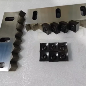 High Hardness Waste Plastic Rubber Processing Crusher Blade Durable Metal Shredder Blades