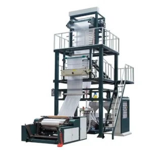 High Low Pressure Three Layer HDPE Film Blowing Machine Fully Automatic 100kg h Output Garbage Shopping Bags Packaging