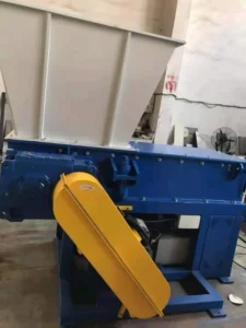 High Output Double Shaft Shredder Machine Max 3000kg/h Industrial Waste Plastic Tire Metal Crusher