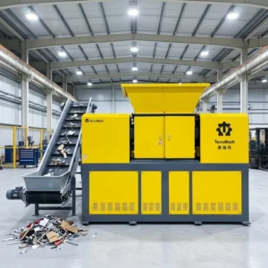 High Output Industrial Double Roll Shredder for Paint Pails