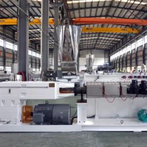 High Output Parallel Twin Screw Extruder PS65 75 80 90 92 95 107 110 120 125 130 135 L D 25 28 34 Parallel Double Screw Extruder