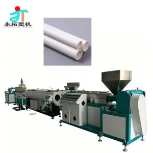 High Output Single Screw PLC Controlled Motor Bearing PE Hot Water Supply Plastic Pipe Tube Extrusion Making Machine