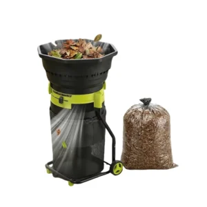 High Power 2500W Leaf Mulcher Portable Electric Garden Waste Shredder with Overload Protection