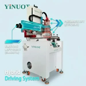 High Precision Automatic Pneumatic Screen Printer for Tube Plastic Glass & Metal Logos Compatible with Injection Molding Machine