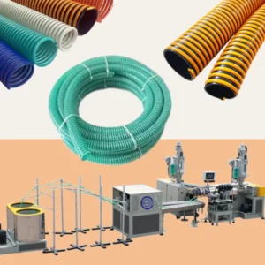 High Quality 16mm 150mm PVC Suction Drain Flexible Bending Reinforcement Sewage Pipe Plastic Extruders Semi Automatic