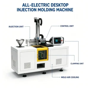 High Quality Mini Benchtop Injection Moulding Machine for Plastic Connector Making and Electronic Component Prototyping New