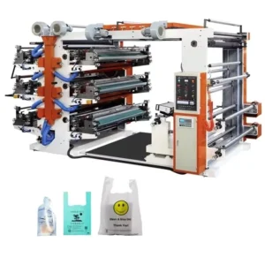 High Speed 6 Colors Flexographic Printers Automatic Label Logo Printing Press Machine Flexo Printing Machine Manufacturers