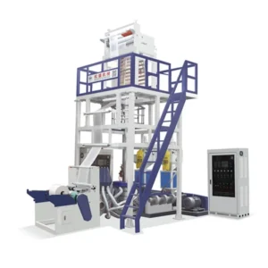 High Speed ABA600 HDPE LDPE PE Vest Bag Film Blowing Machine Three Layer Extrusion Blow Moulding SONGSHENG 80-120kg/h Motor 100%