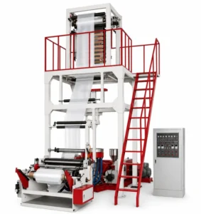 High Speed Automatic 2 Screws ABA 3 Layer Film Blowing Machine LDPE HDPE LLDPE