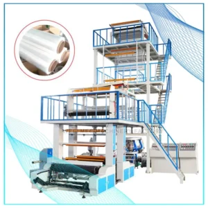 High Speed Automatic LLDPE HDPE Blown Film Production Line with 3 Layer Co Extrusion Plastic Bags High Productivity