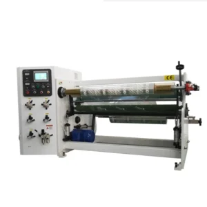 High Speed Automatic Rewinder Machine 120m min 5KW 6KW PLC Controlled BOPP Tape Stretch Film Fabric Slitter Rewinder