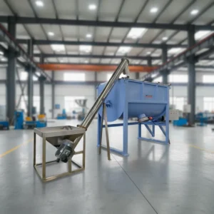 High Speed Automatic Stainless Steel Double Screw Conical Mixer with Pump for New Plastic Pipe Production