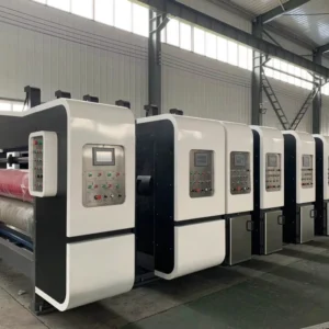 High Speed Flexographic Printer with Rotary Die Cutting