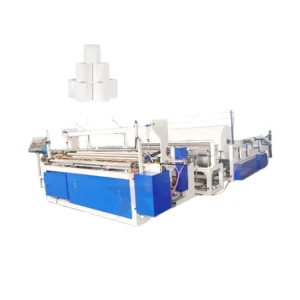 High Speed Full Automatic PLC Engine Driven Rewinding Glue Lamination Tissue Toilet Kitchen Towel Paper Roll Making Machine