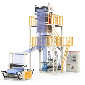 High Speed HDPE LDPE ABA 3 layer Co extrusion Film Blowing Machine Three Layer Film Bowing Machine
