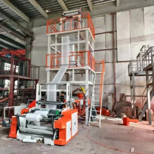 High Speed One Layer Extruder Filler HDPE Bag Film Blowing Machine SJ50 800H