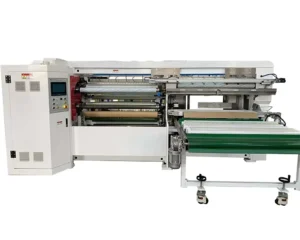 High Speed Paper Rewinding Machine, Industrial Roll Paper Slitter Rewinder Equipment