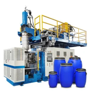 High Speed Plastic Blue 200L Flanged Drum Machine Line 55 Gallon Drums Blow Molding Machine
