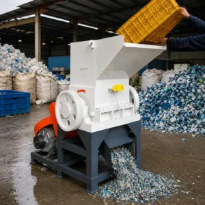 High Speed Plastic Shredder for Plastic Products PE PP PET Crusher Machine Single Shaft for Waste Recycling Washing Line