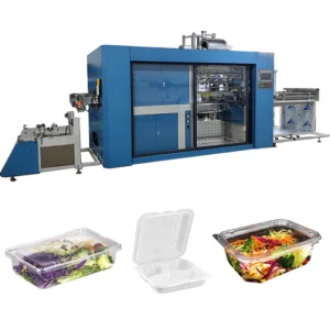 High Speed Servo Controlled Thermoforming Machine Pump Automatic High Productivity for Food Medical Industrial Packaging PS PET