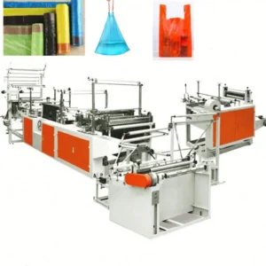 High Speed T Shirt Bags Making Machines Plastic Nylon Bags Manufacture Making Machine