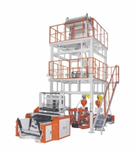 High Speed Twin Screw Co extrusion ABA Type LDPE Film Blowing Machine SJ50 55 1000H