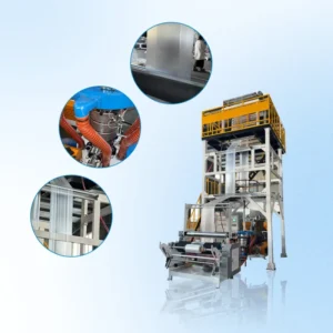 High Speed Two Layer Co Extrusion Film Blowing Machine for HDPE LDPE PLA PBAT Plastic Blown Film Extrusion Machine